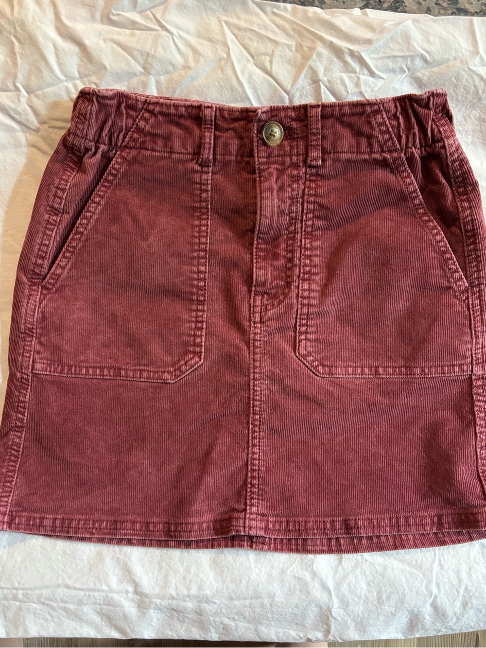 American Eagle Outfitters Corduroy Mini Skirt in Dusty Rose